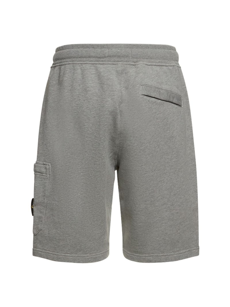 Brushed cotton sweat shorts - 4