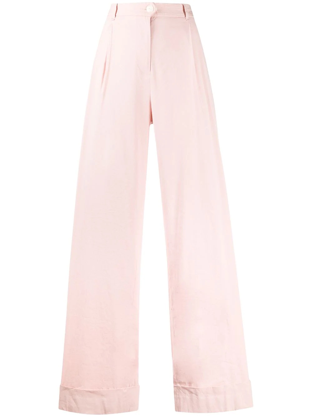 high-waisted wide leg trousers - 1