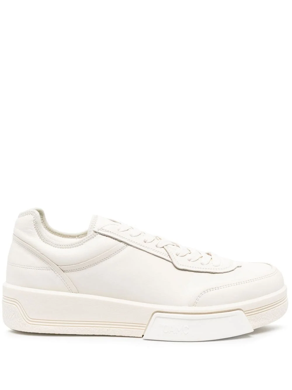 leather low-top trainers - 1