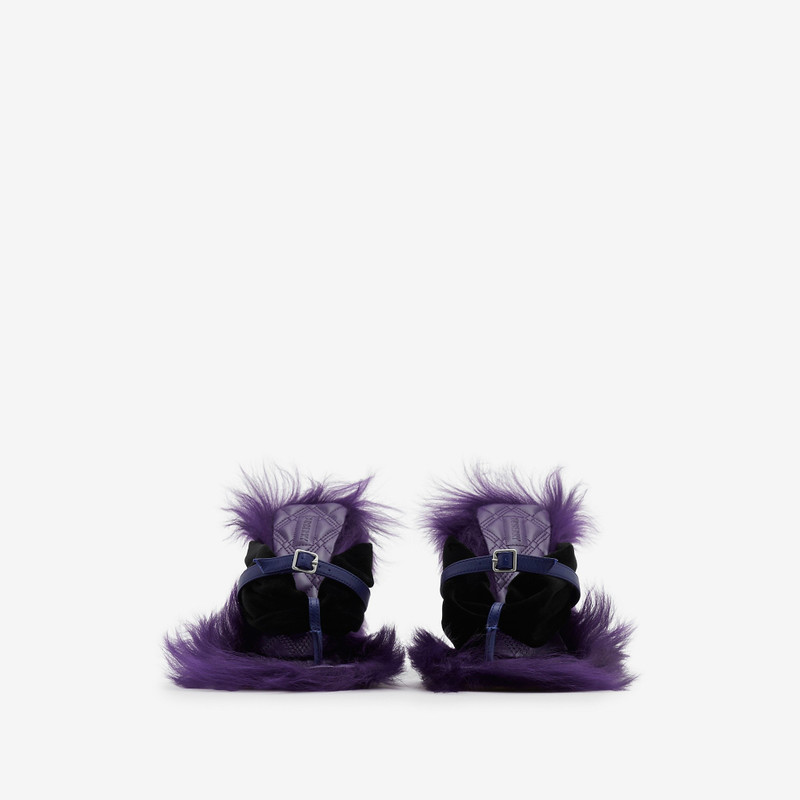 Shearling 단계 포스트 샌들 3