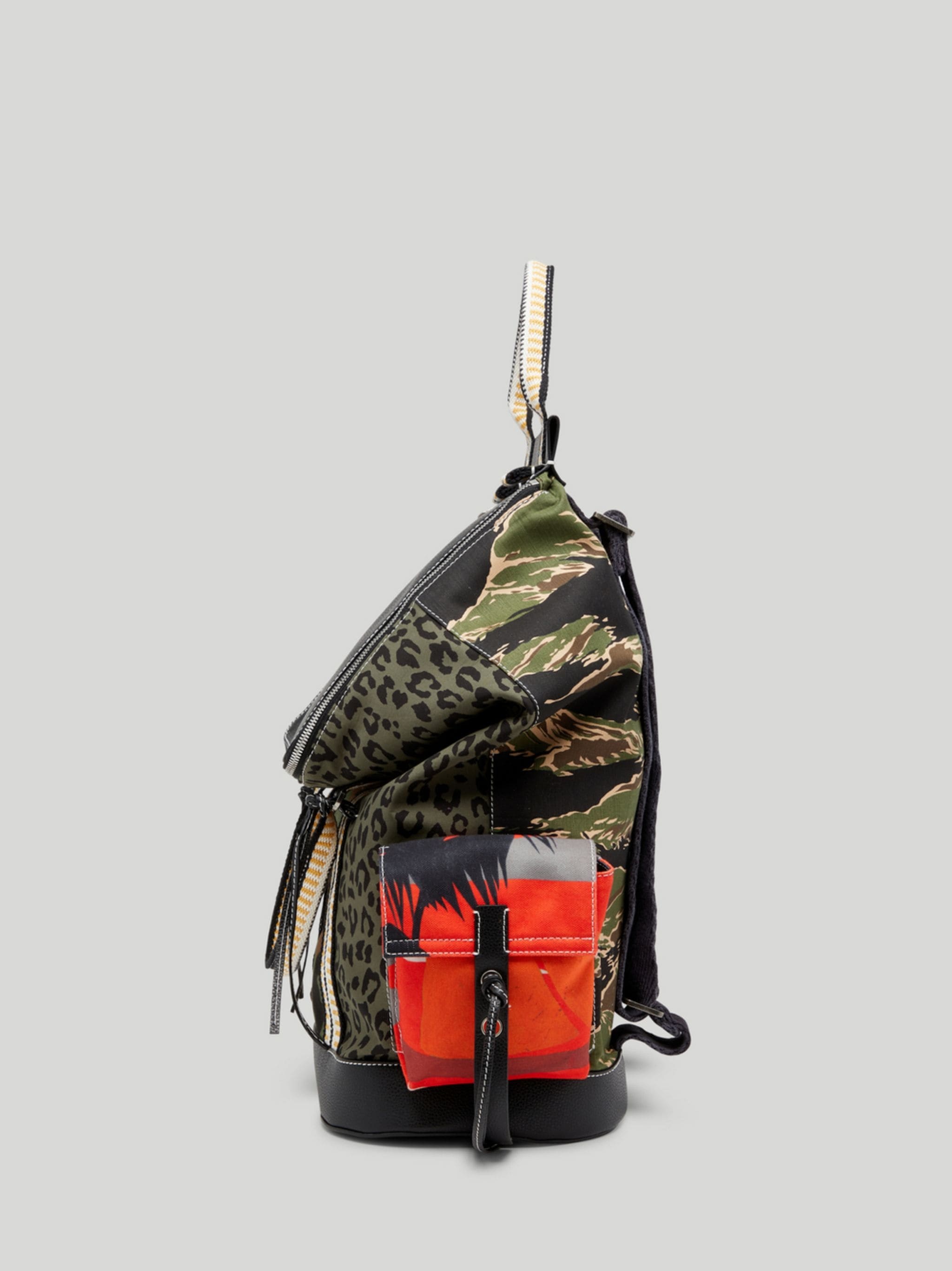 MIXED FABRIC BACKPACK - 4