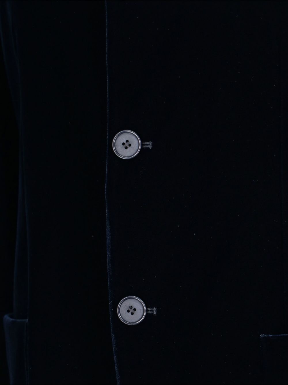 velvet mandarin-collar blazer - 3