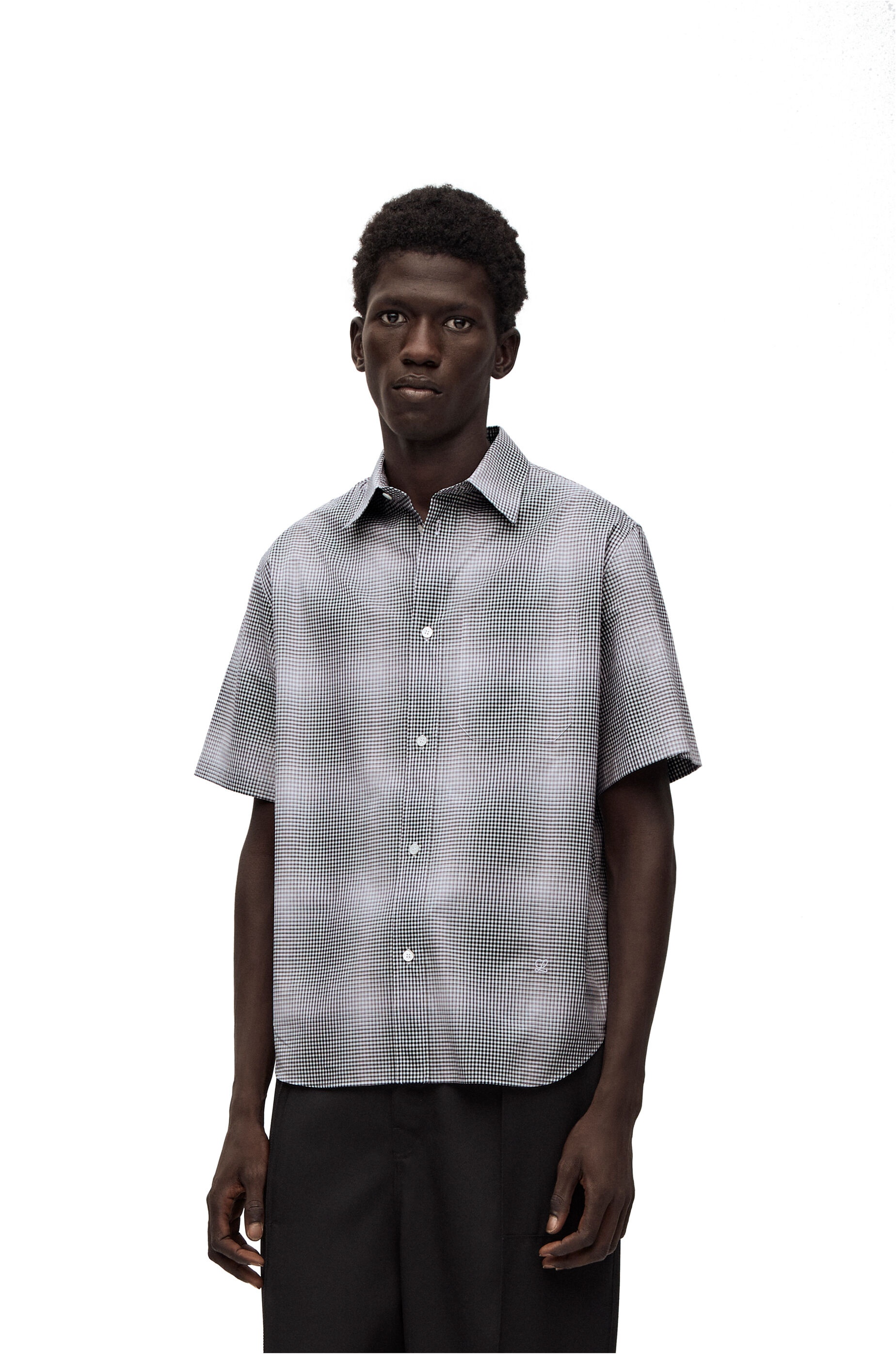 Faded check short sleeve shirt - 3