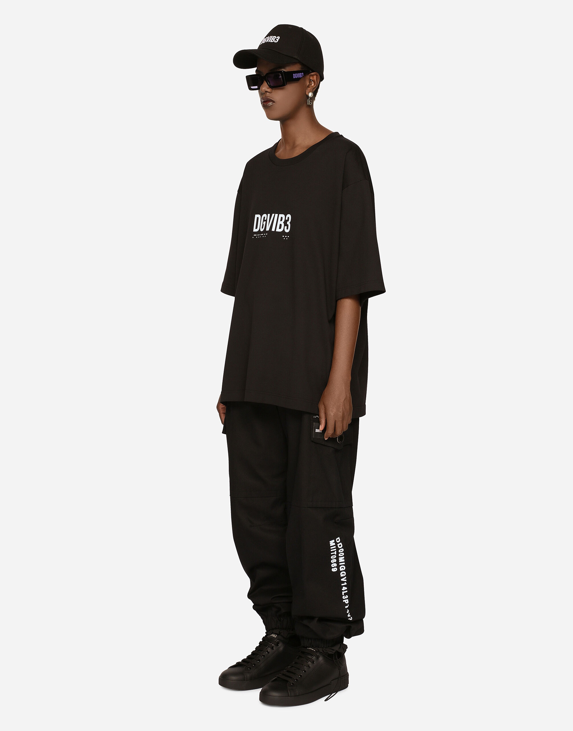 Cotton gabardine cargo pants DGVIB3 - 2