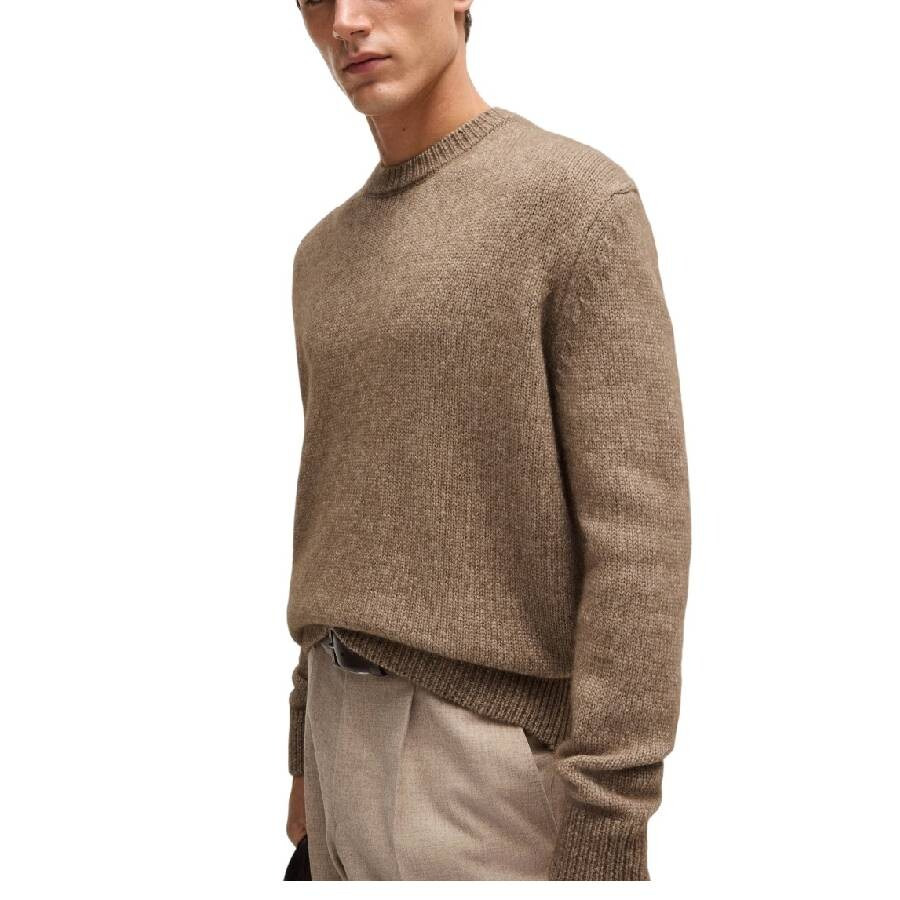 Hugo Boss - Hugo Boss Wool Silk and Bison Hair Relaxed-Fit Sweater - 4