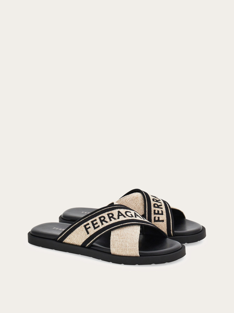 Sandal with crossover straps 4