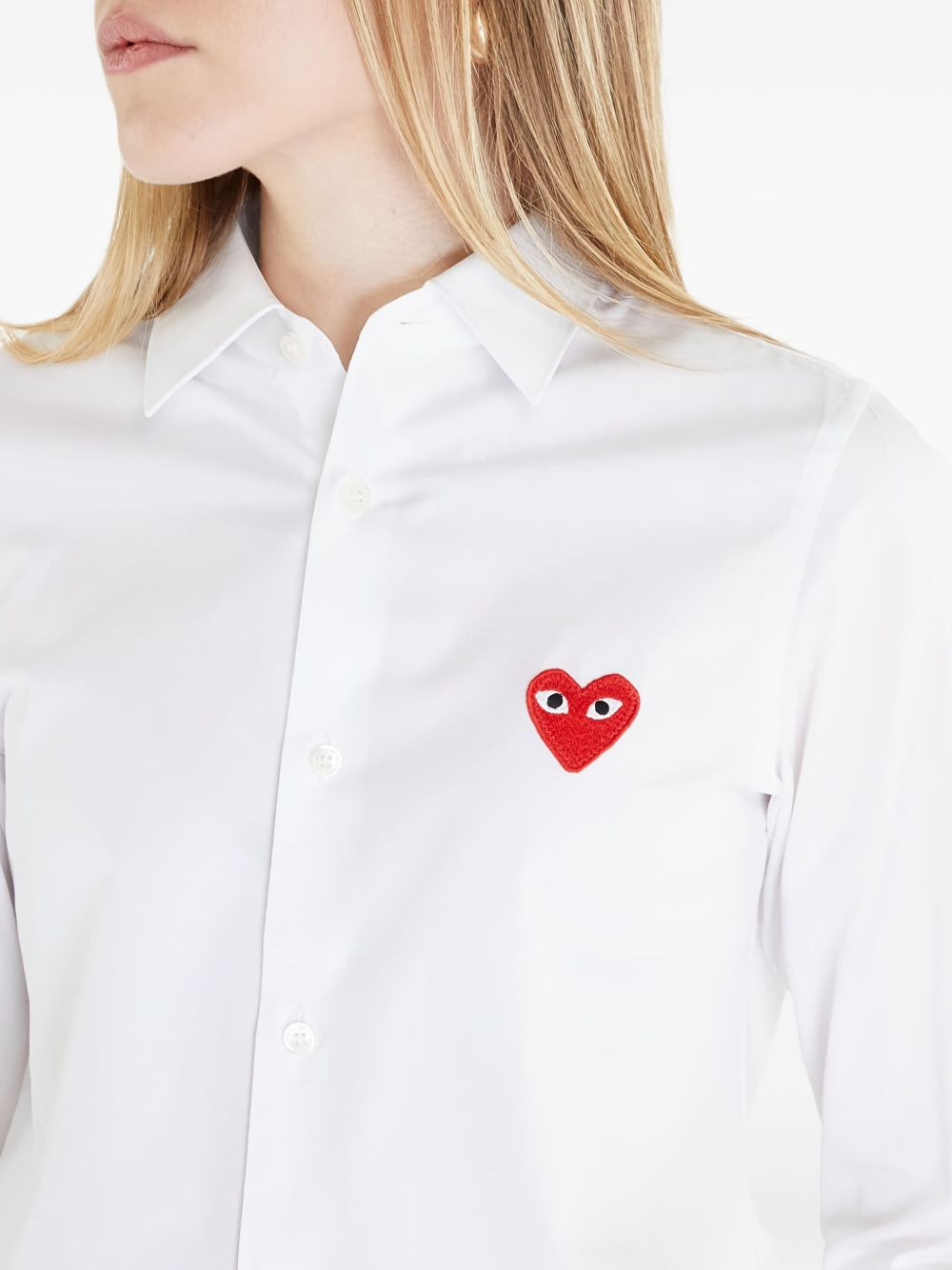 embroidered heart shirt - 5