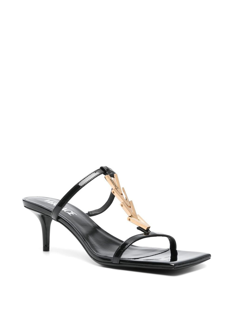 VERSACE 60mm leather sandals outlook