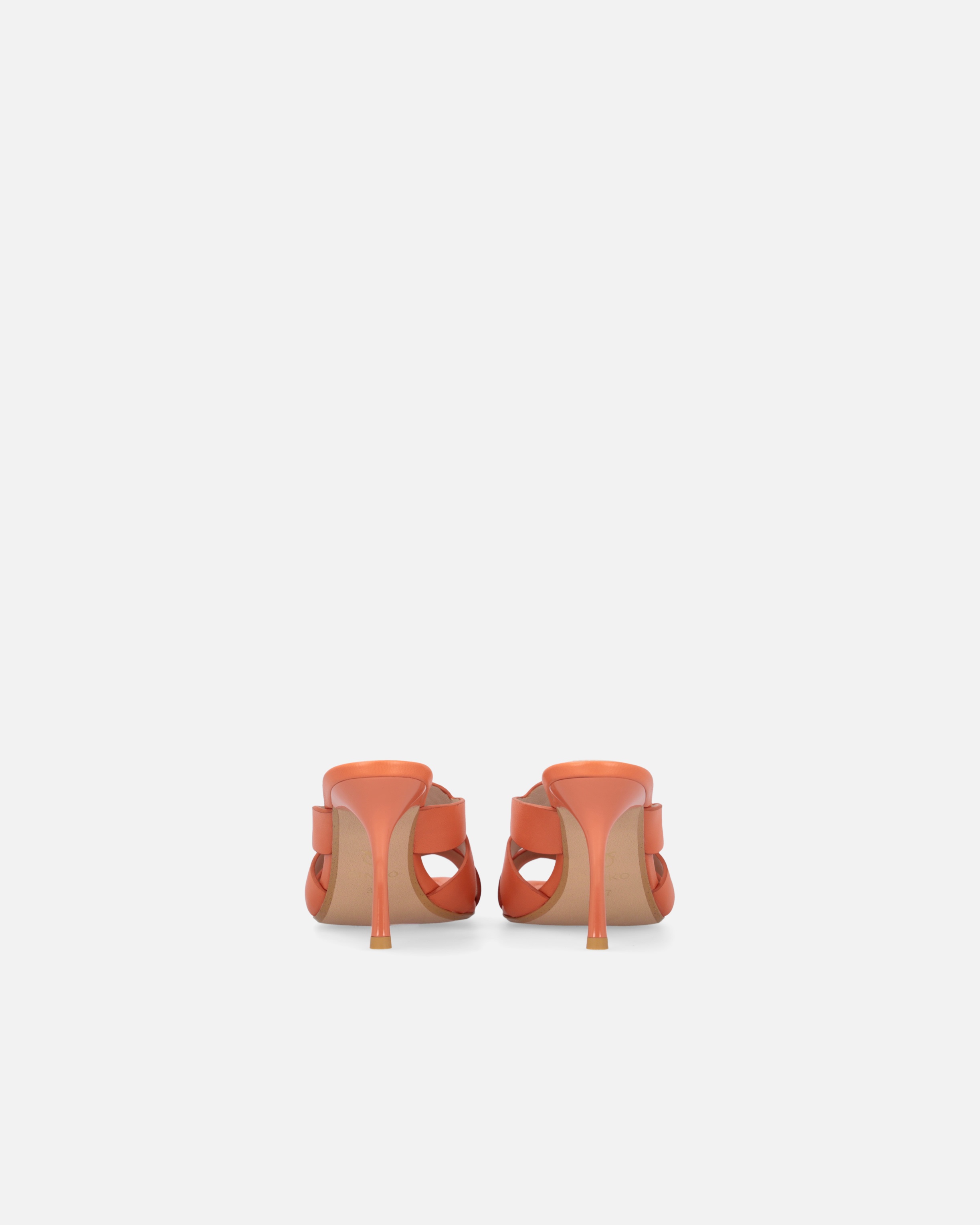NAPPA LEATHER SANDALS WITH HEEL AND BIRD DETAIL - 8