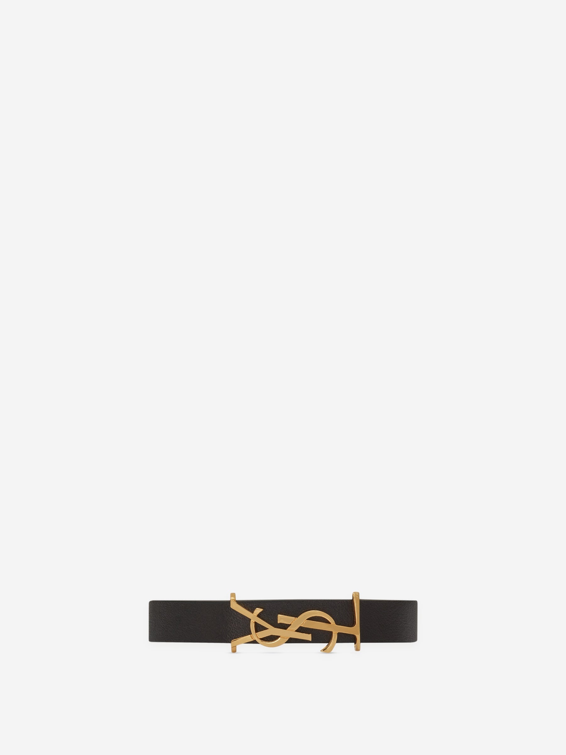 CASSANDRE LOGO LEATHER BRACELET - 1
