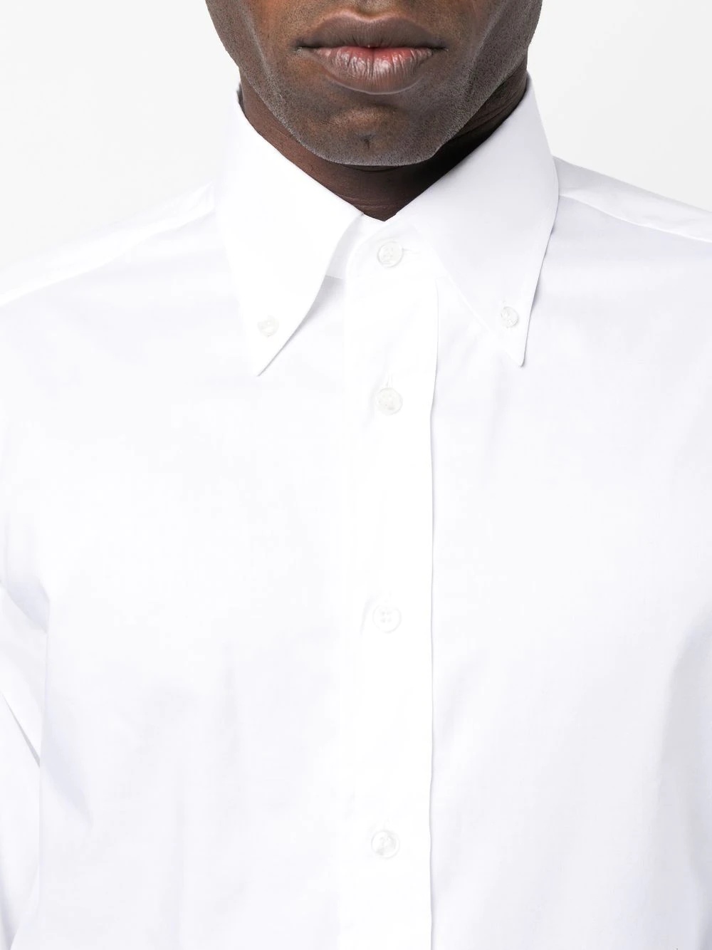 point-collar cotton shirt - 5