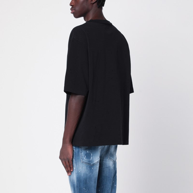 Dsquared2 Black cotton T-shirt with logo - 2