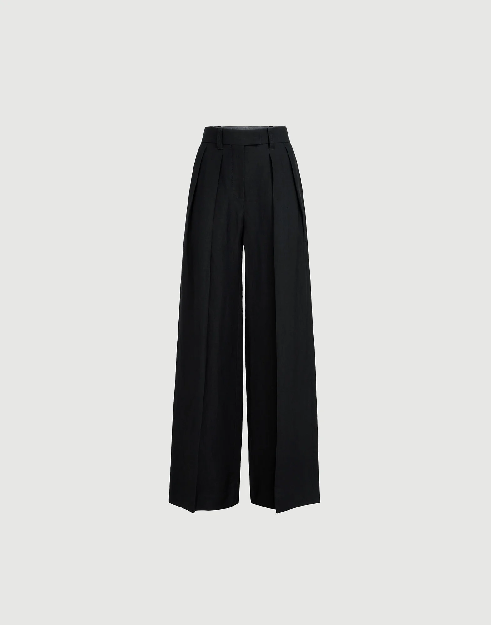 Viscose and linen fluid twill sartorial wide trousers - 1