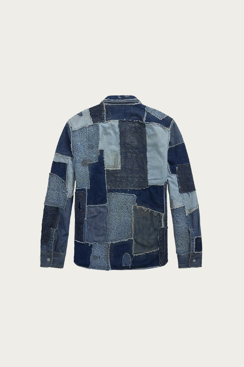 RRL by Ralph Lauren Denim Patchwork Shirt - Indigo Blue outlook