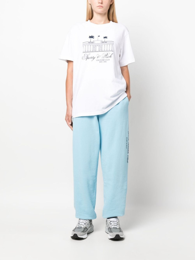 Sporty & Rich logo-print cotton track pants outlook