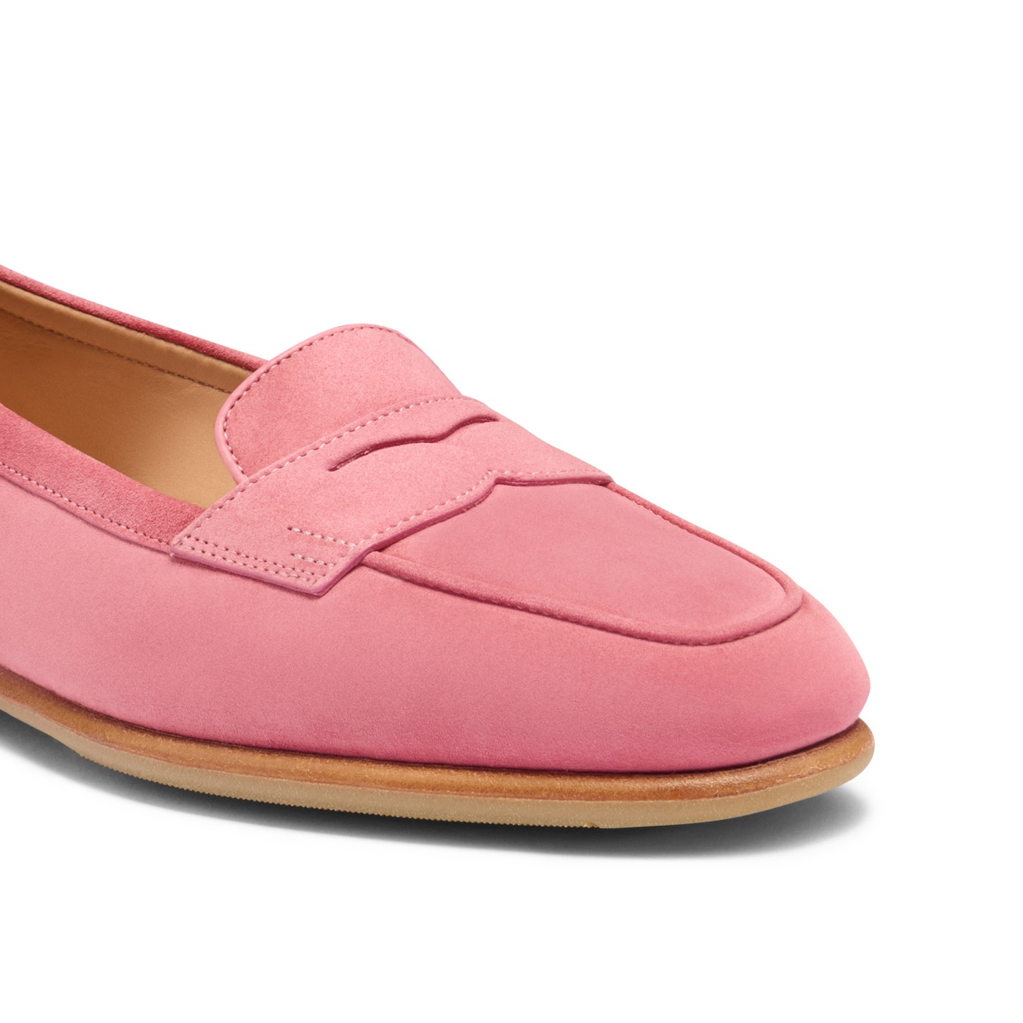 Women's pink suede Carla loafer - 5