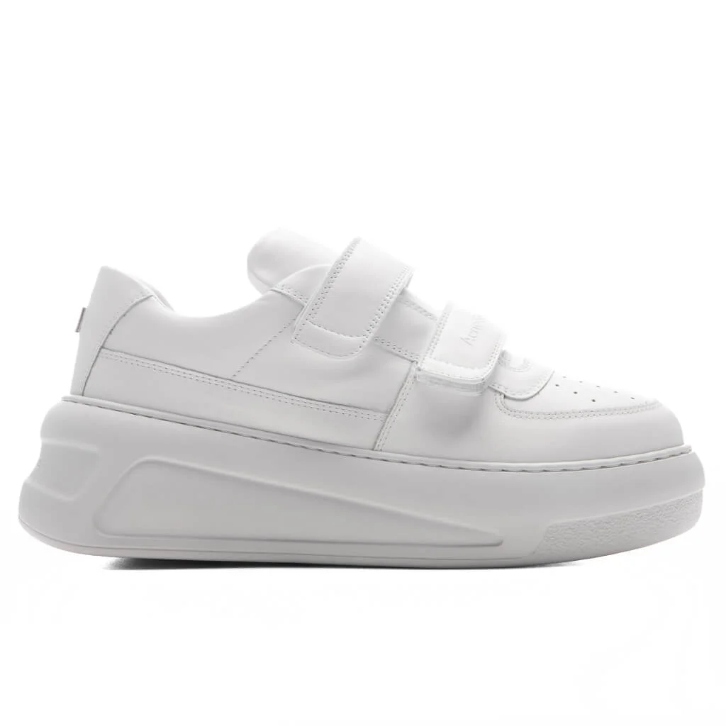 VELCRO STRAP PLATFORM SNEAKERS - OPTIC WHITE - 1