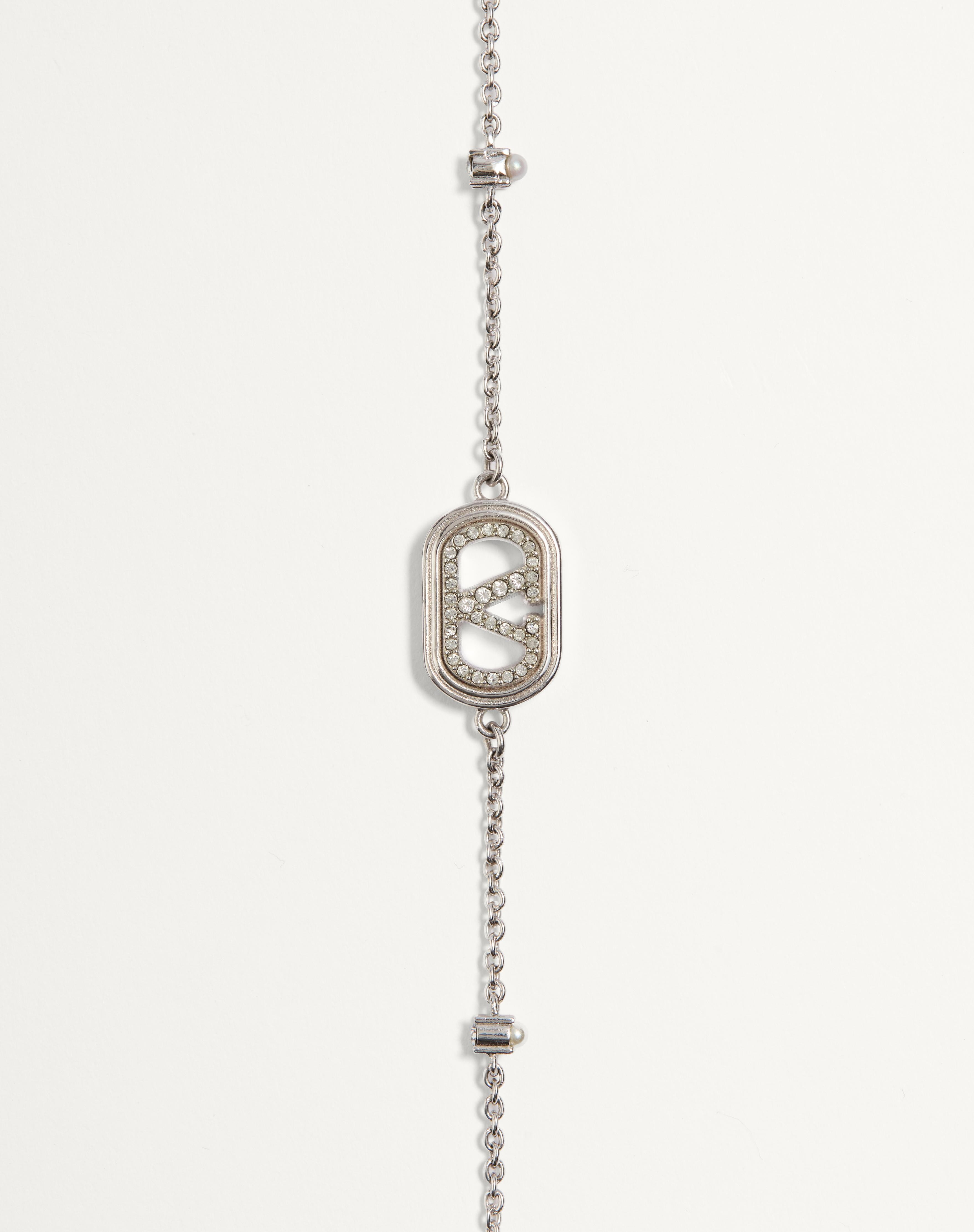 VLOGO SIGNATURE BRACELET IN METAL, PEARLS AND SWAROVSKI® CRYSTALS - 4