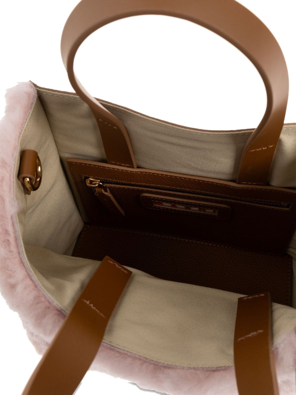 shearling tote bag - 5