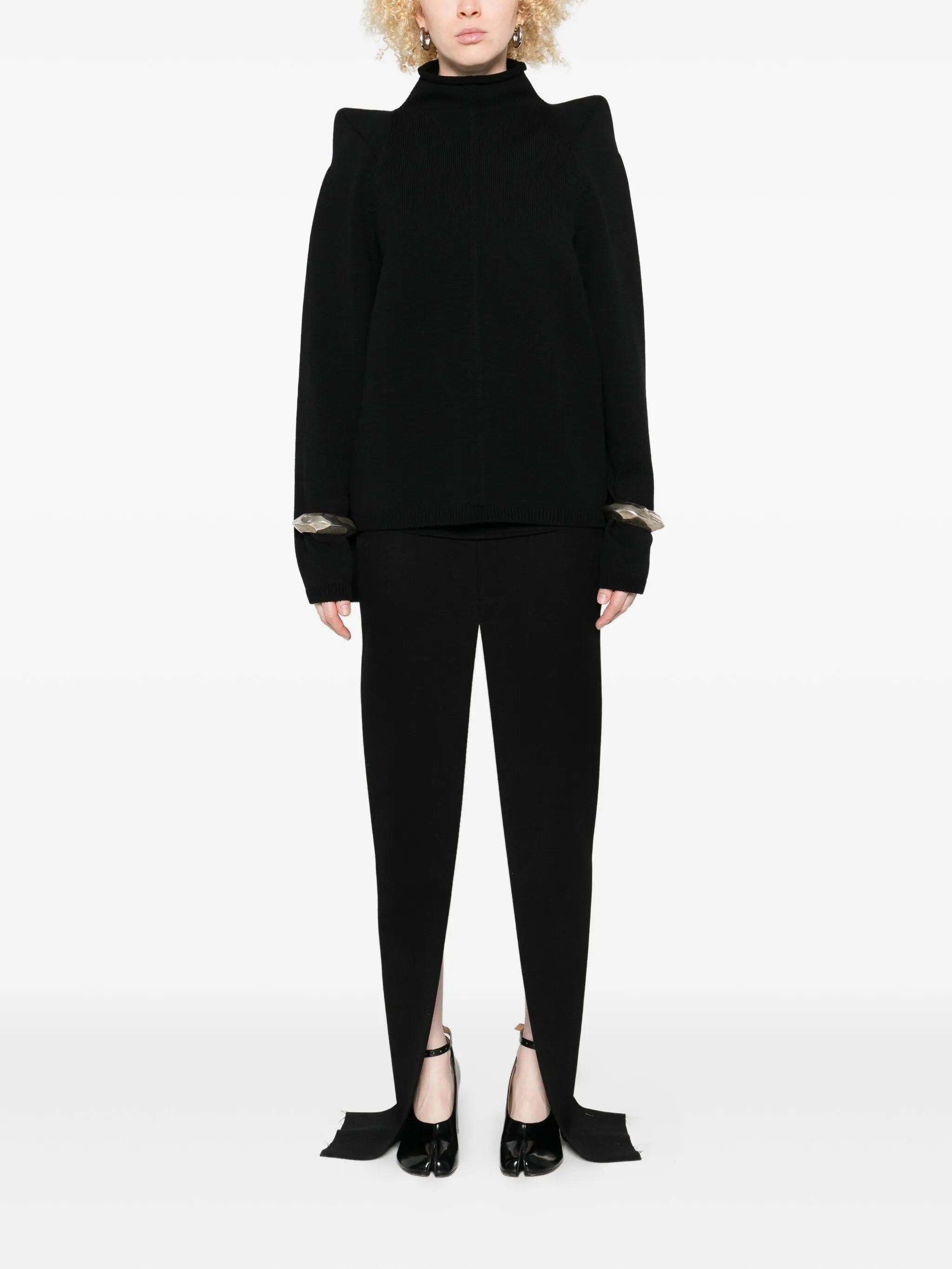 Rick Owens High-neck Wide-sleeve Sweater - 2