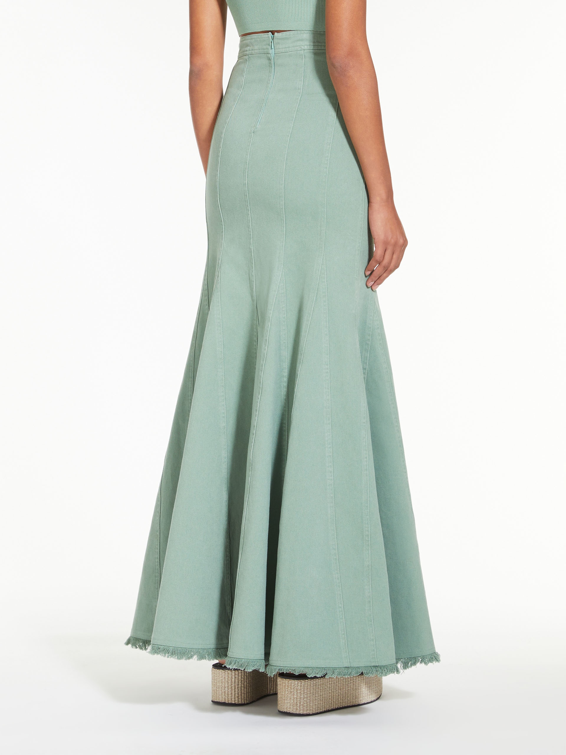 TRUDY Washed cotton drill skirt - 4