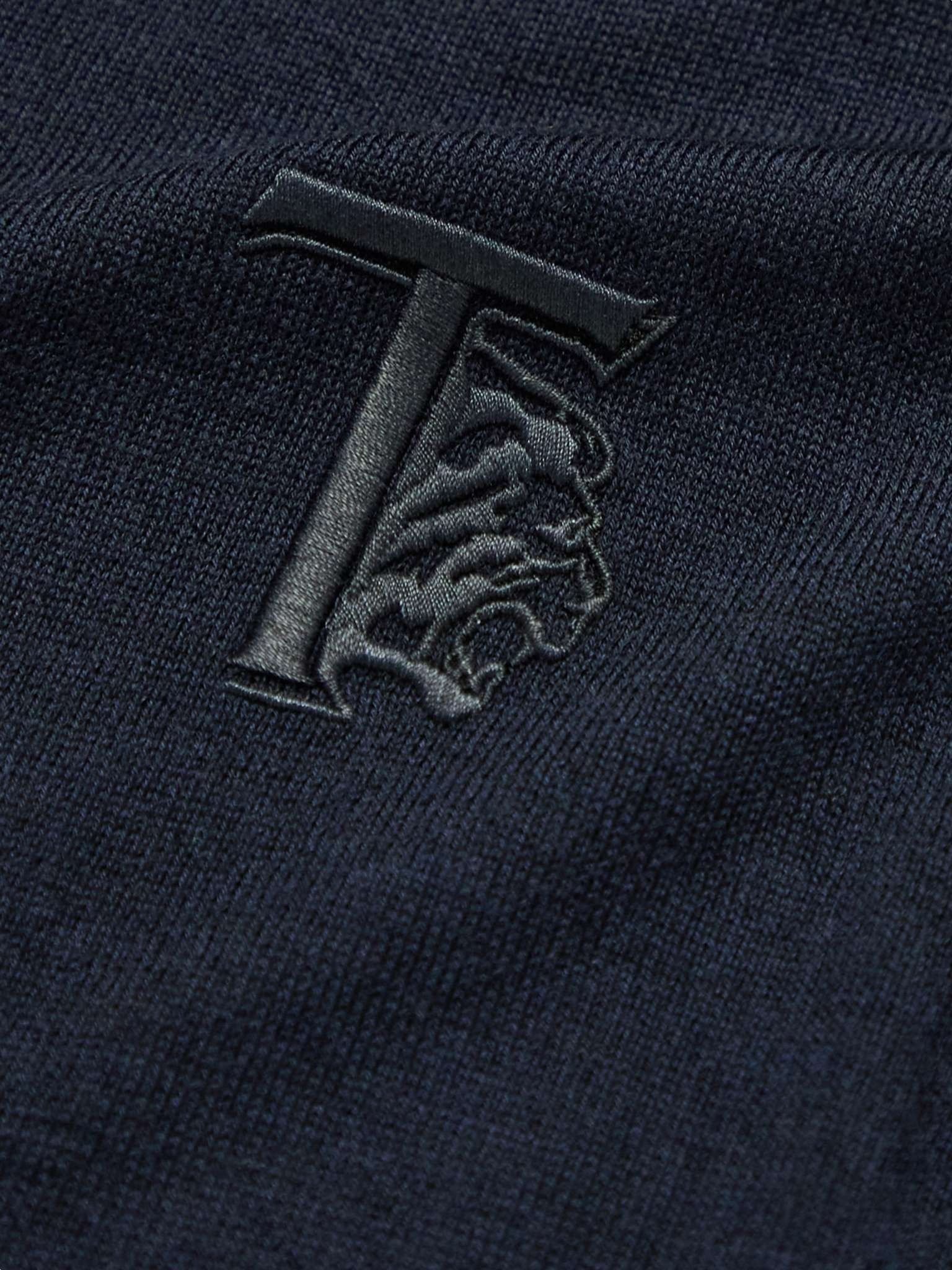 Logo-Embroidered Merino Wool Polo Shirt - 5