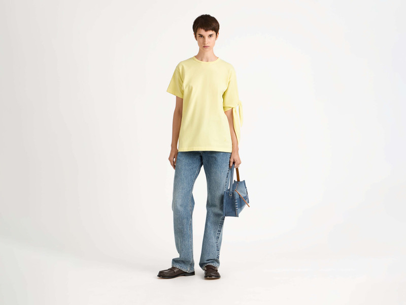 JW Anderson KNOTTED SLEEVE T-SHIRT IN YELLOW outlook