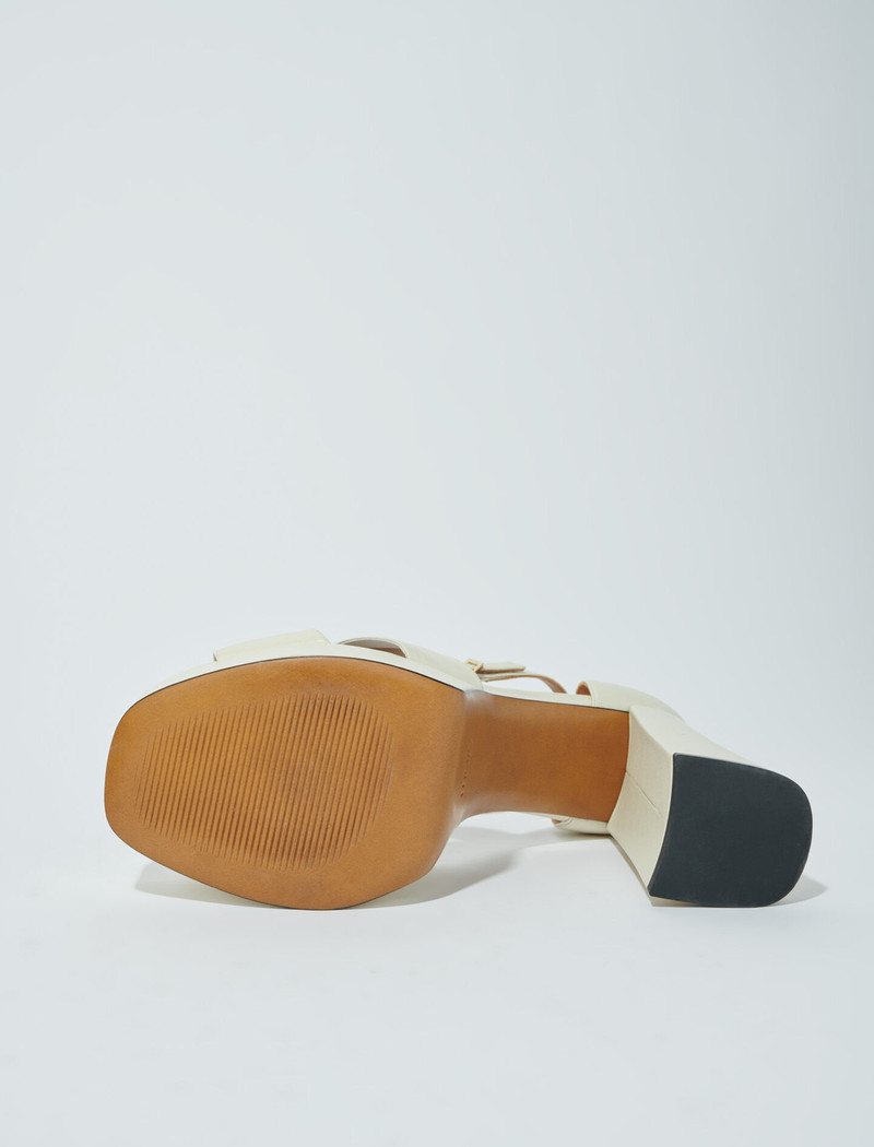 Leather platform sandals 6