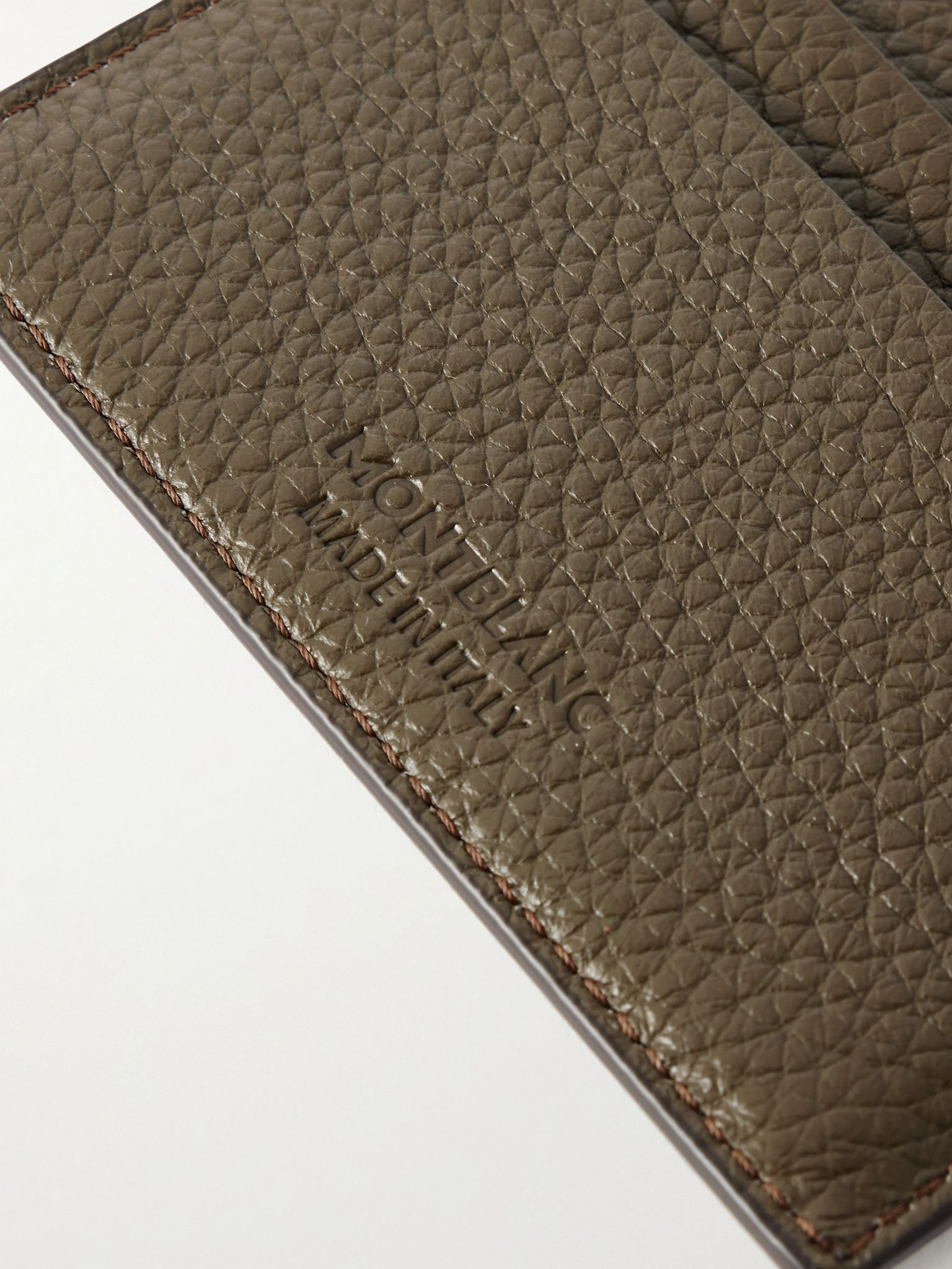 Full-Grain Leather Cardholder Army green - 3