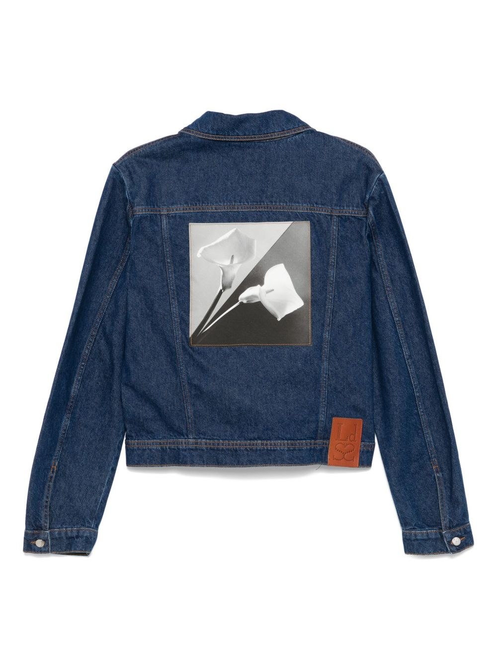 Self Portrait-print denim jacket - 2