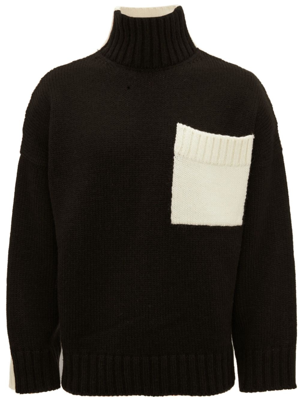 logo-embroidered high-neck jumper - 1