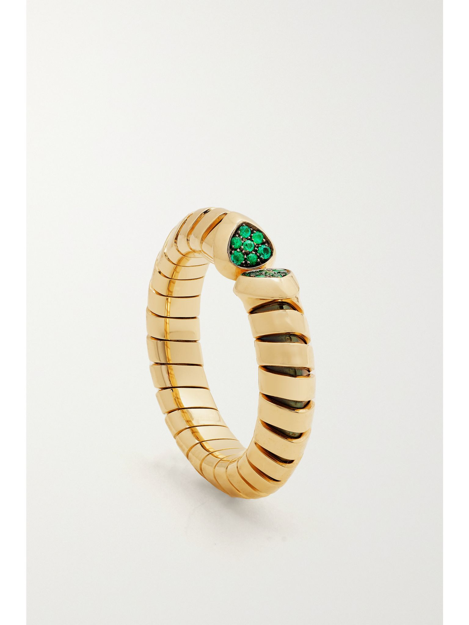 Trisolina 18-karat gold emerald ring Gold - 5