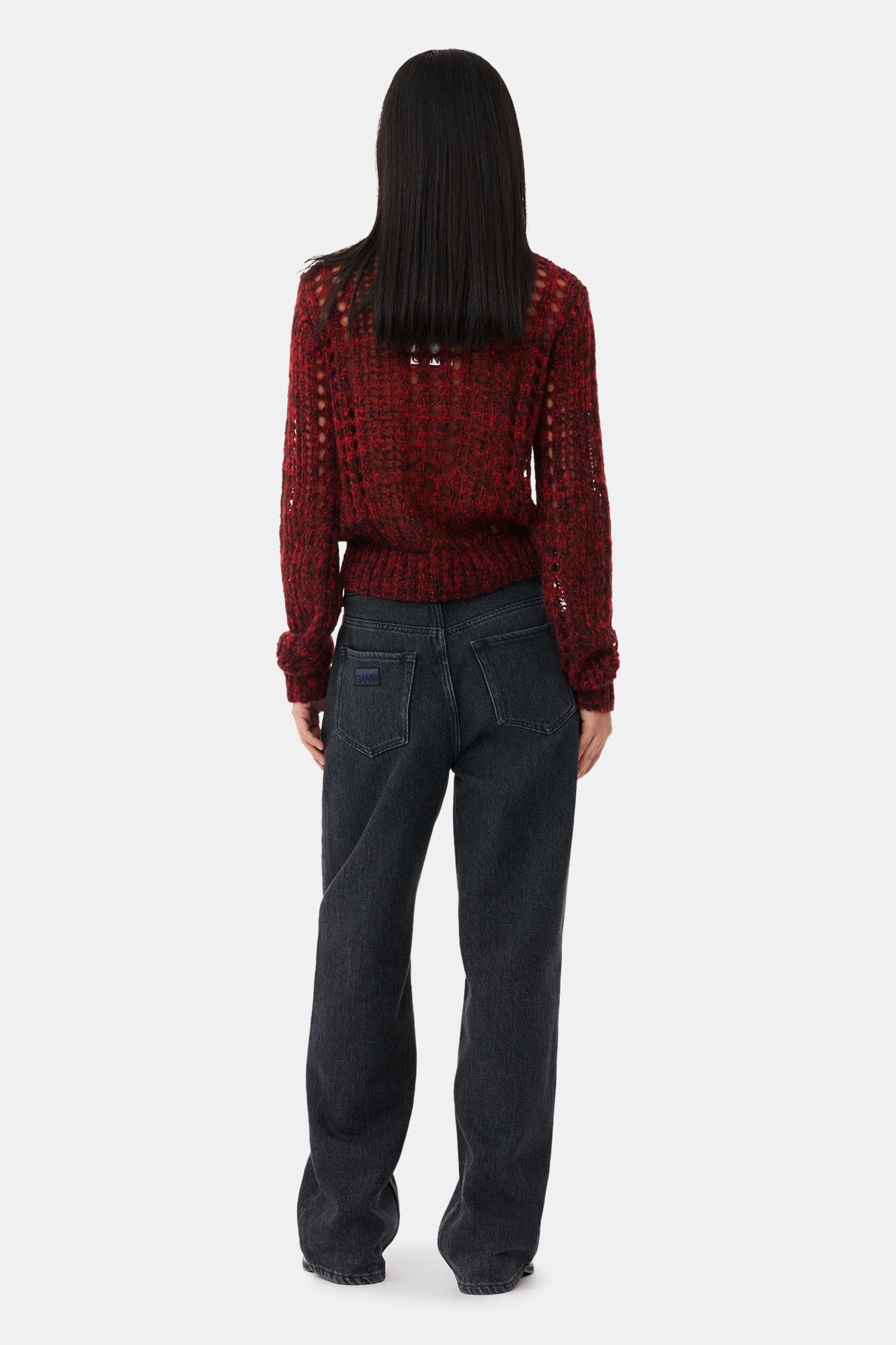 WASHED BLACK IZEY DRAWSTRING JEANS - 3