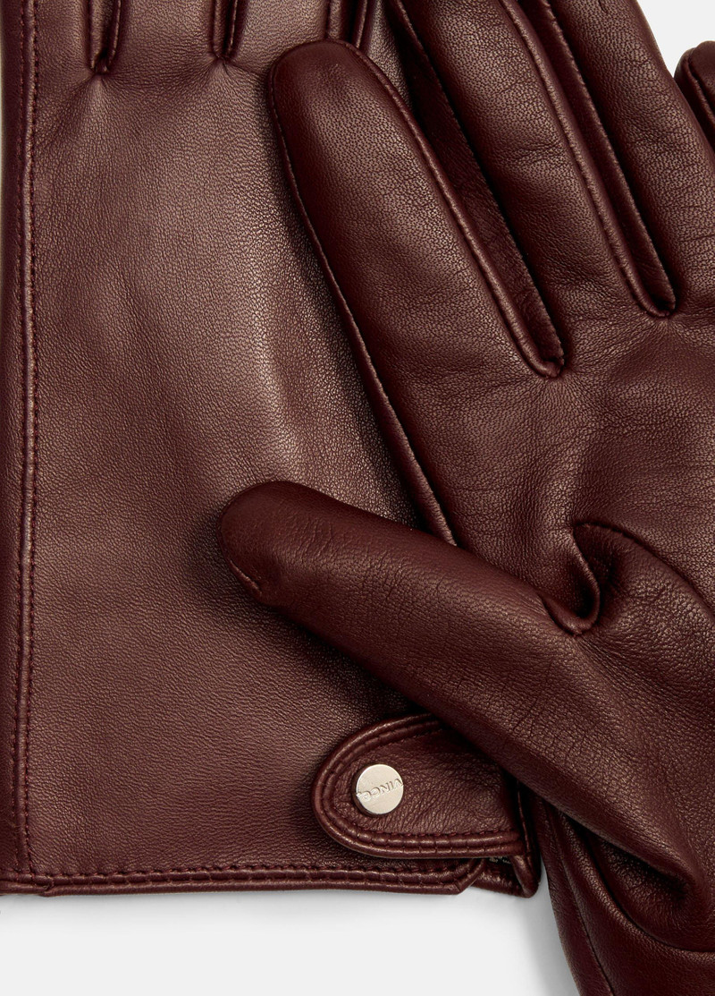 Vince Cashmere-Lined Leather Snap Glove outlook