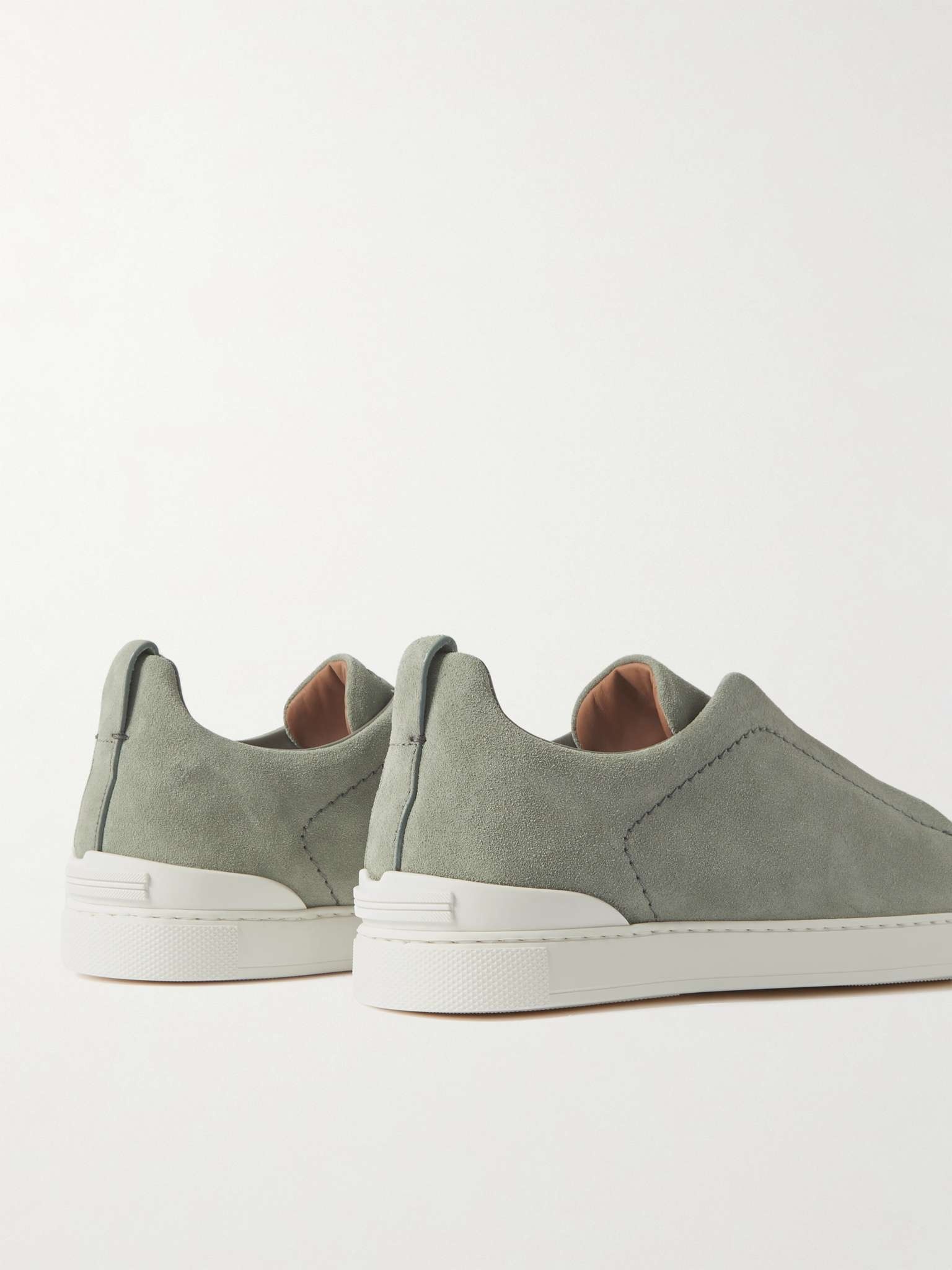 Triple Stitch Suede Sneakers - 5