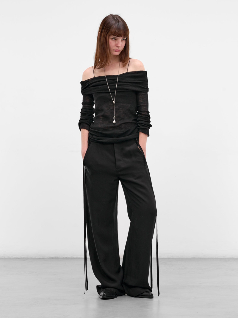 Ann Demeulemeester Anneke Black Comfort Tailored Trousers outlook