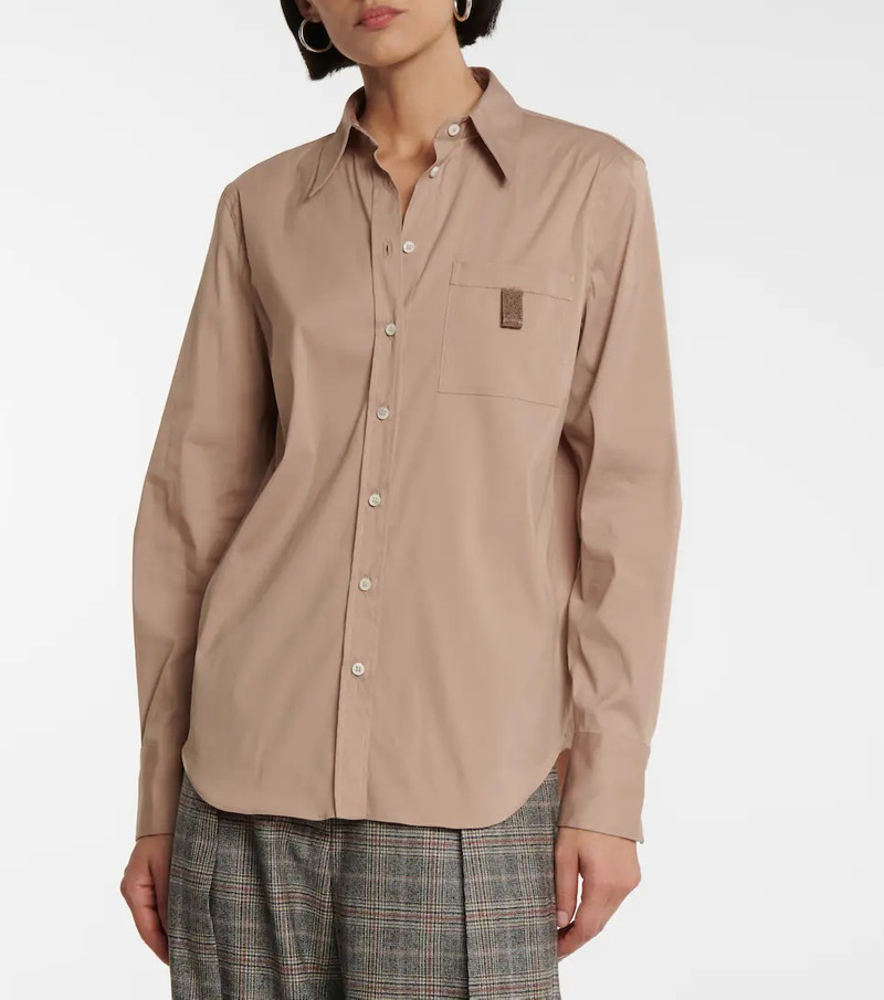 Embellished cotton-blend shirt 5