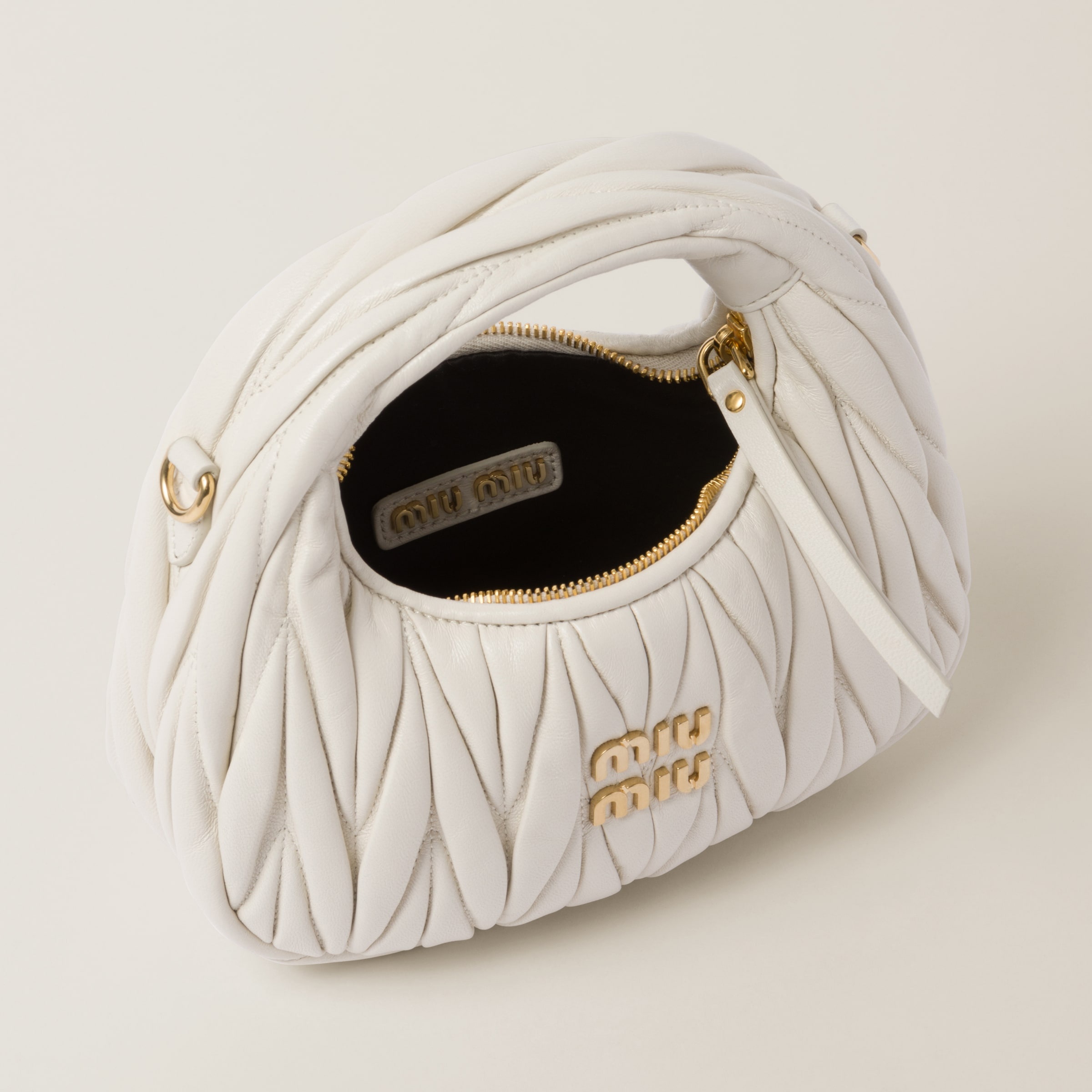 Wander matelassé nappa leather hobo mini-bag - 6