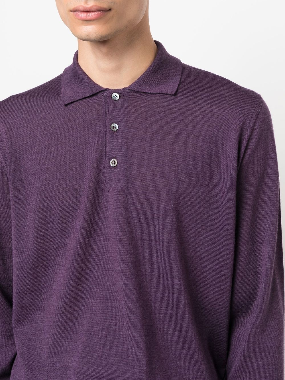 long-sleeved polo shirt - 5