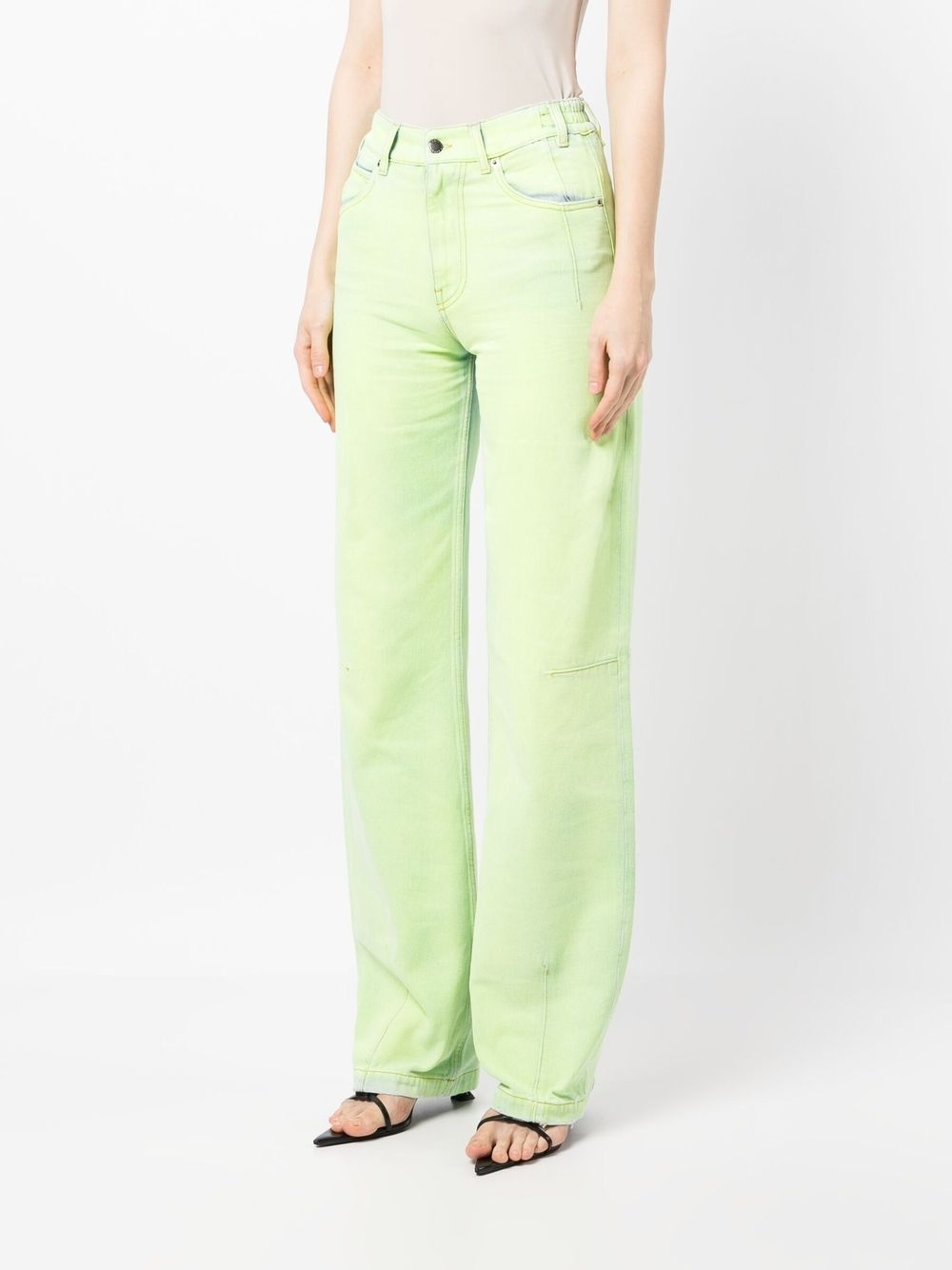 wide-leg denim jeans - 3