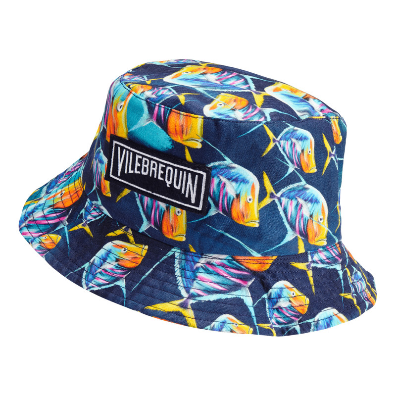 Unisex Linen Bucket Hat Piranhas 1