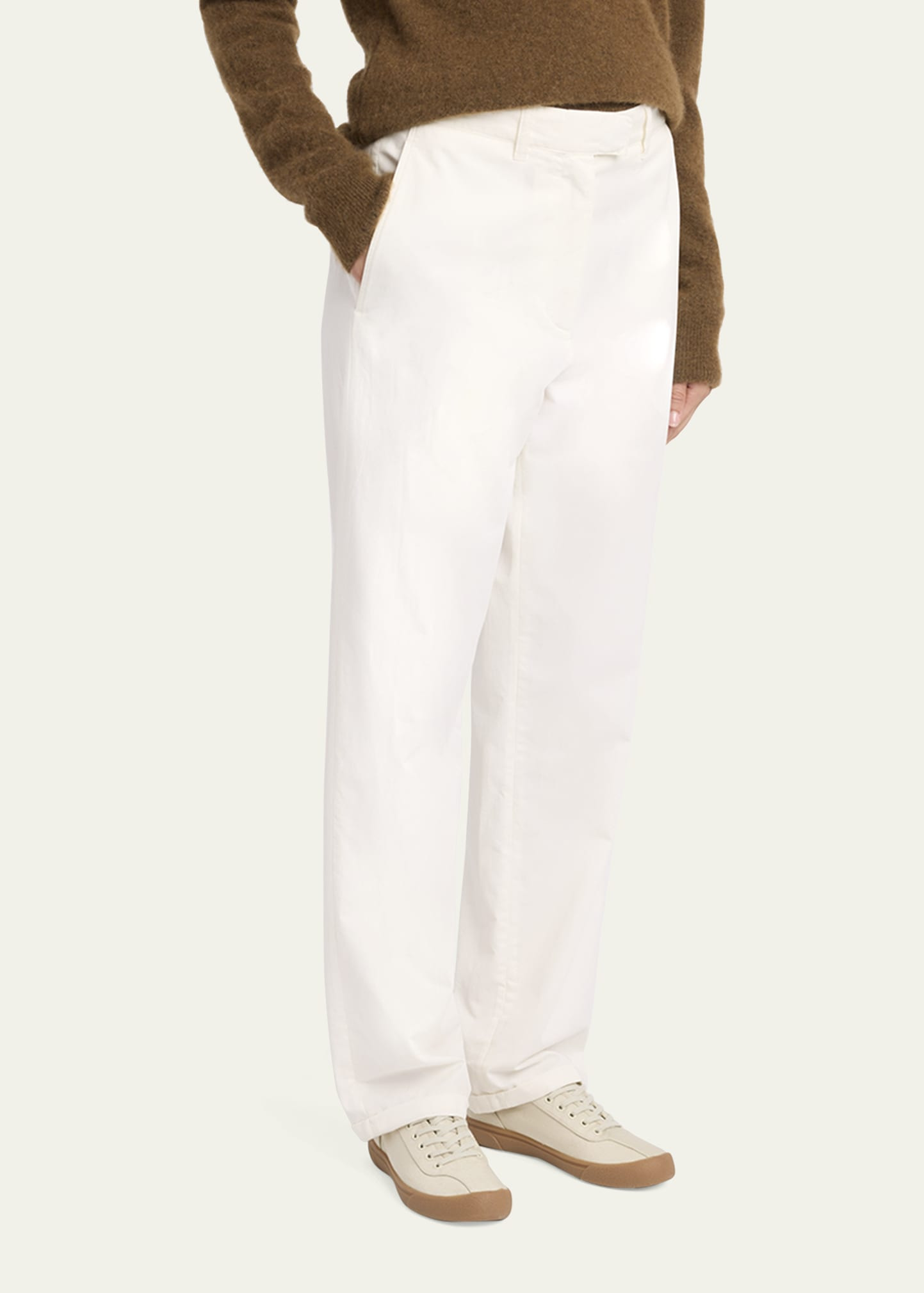 Neriah Cotton-Cashmere Straight-Leg Pants - 4