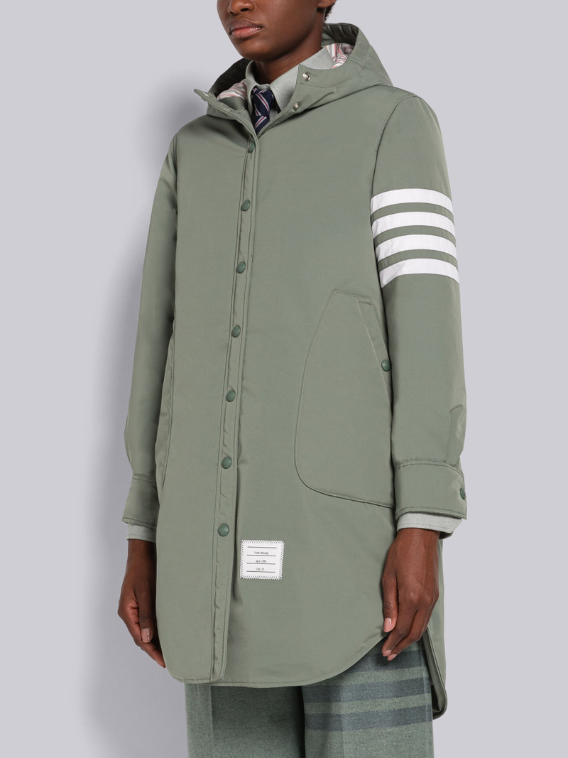 Thom Browne Tech Faille 4-Bar Down Hooded Shirtdress outlook
