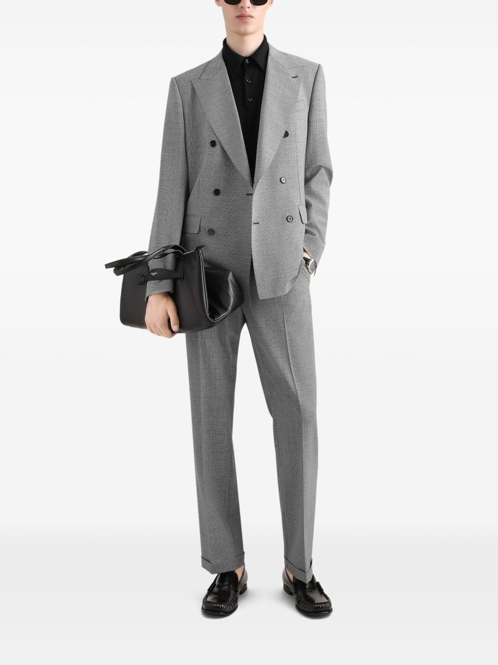 houndstooth-pattern blazer - 2