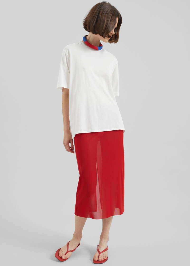 Suva Sheer Skirt - Red 3