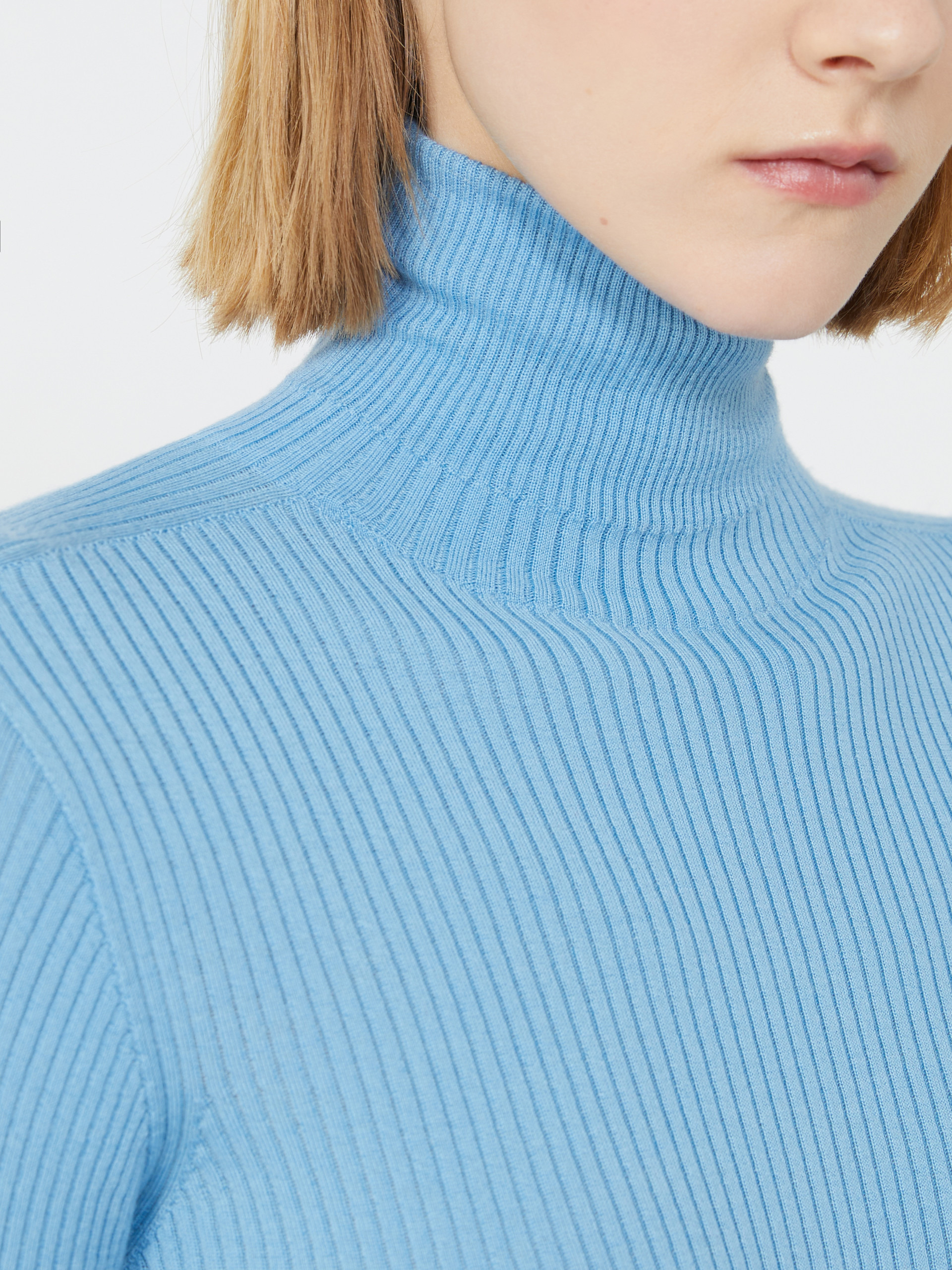 NIAGARA Wool mock polo-neck sweater - 5