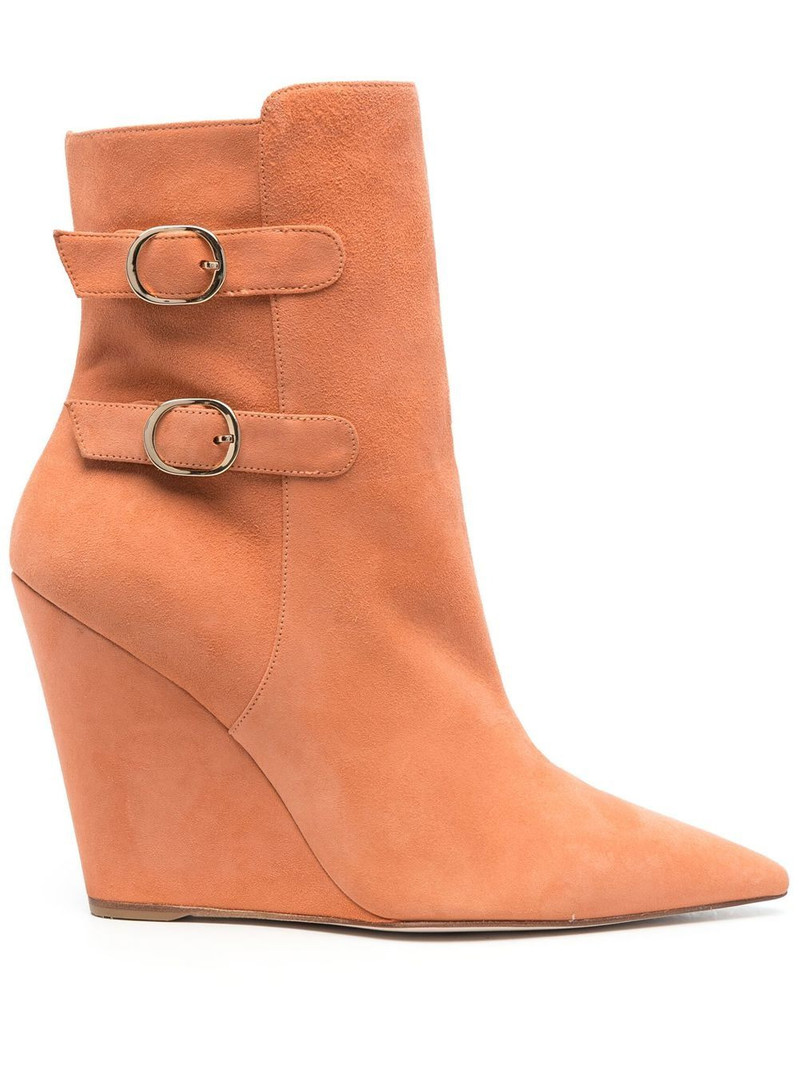 buckle-fastening 110mm suede boots 1