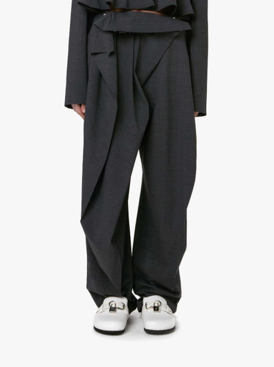 JW Anderson PADLOCK STRAP FOLD OVER TROUSERS outlook