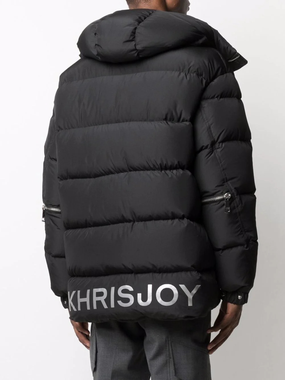 hooded zip-up padded coat - 7