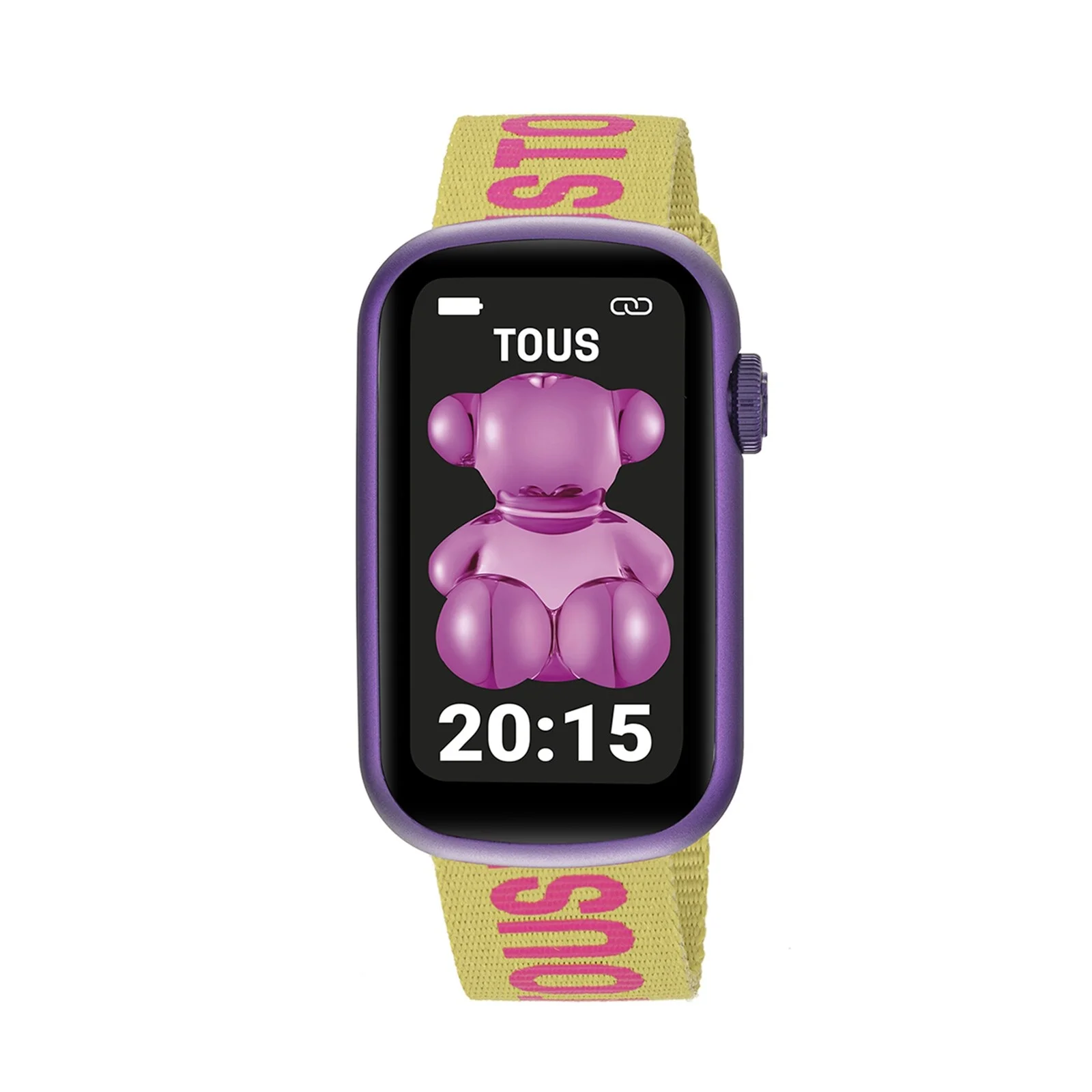 Smartwatch with nylon strap and fuchsia silicone strap T-Band - 1
